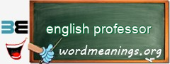 WordMeaning blackboard for english professor